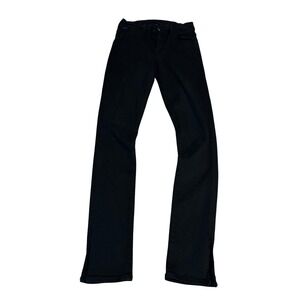GOLDSIGN Womens Black High Rise Split Hem Skinny Jeans Size 28